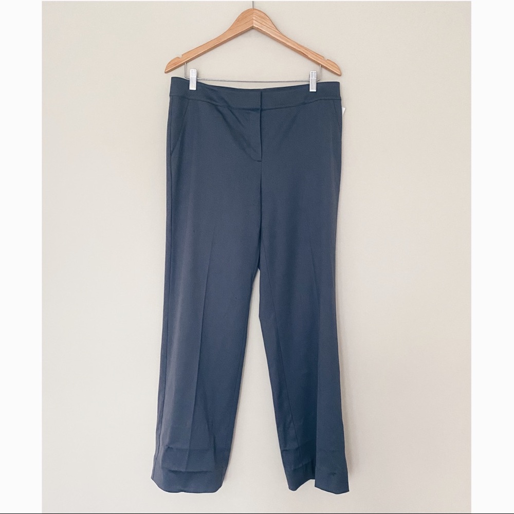 ST JOHN Gray High Waisted Wide Leg Trousers FLAWED